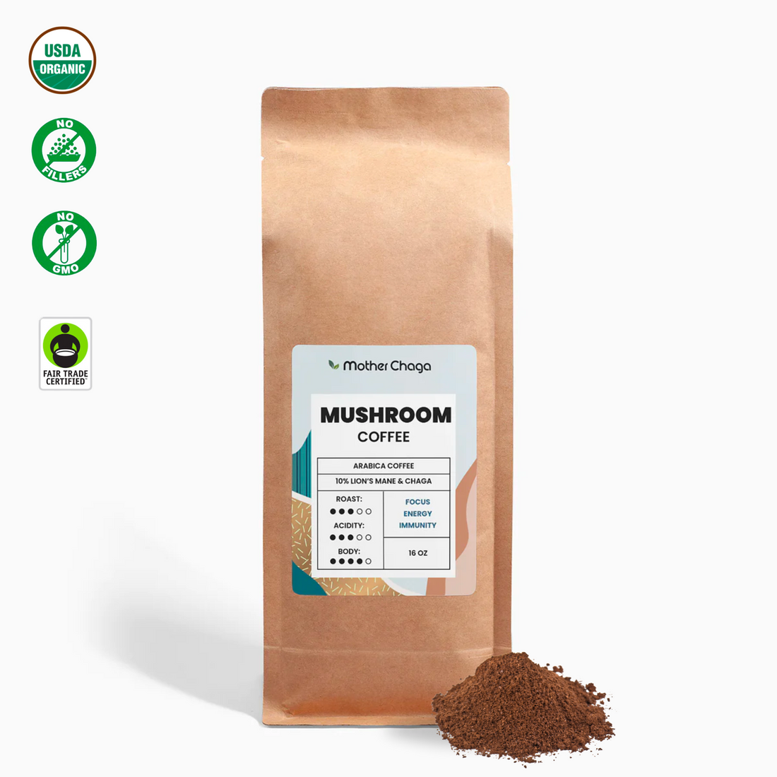 Organic Mushroom Coffee -  40 servings